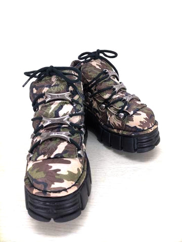 NEW ROCK(ニューロック)Camo leather platform shoe 【中古