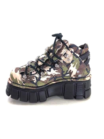 NEW ROCK(ニューロック)Camo leather platform shoe 【中古