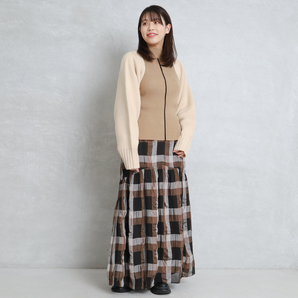 todayful＊chambray check skirt 36 美品