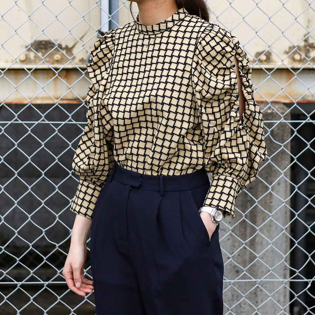 直売卸し売り todayful Openshoulder Jacquard Blouse