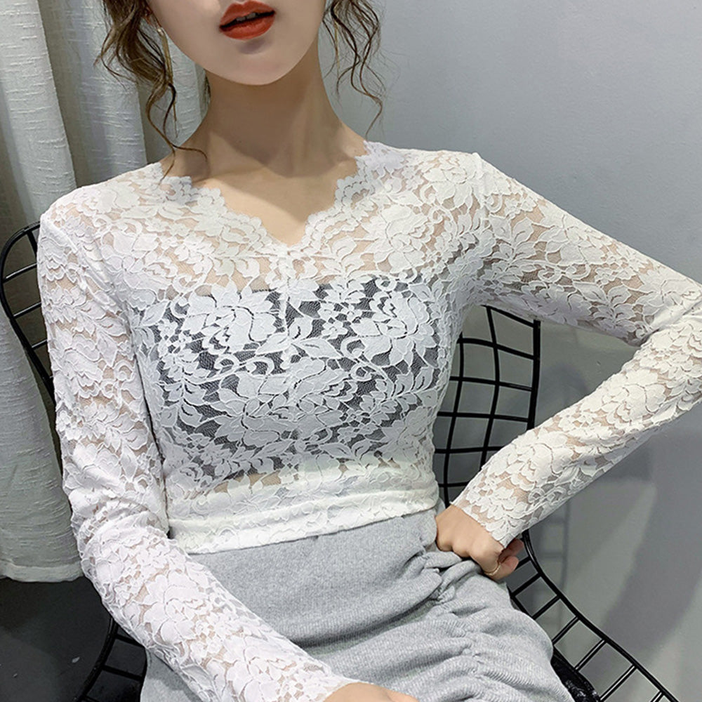 出産祝いなども豊富 over lace ピンタックレースブラウス yuki さえら