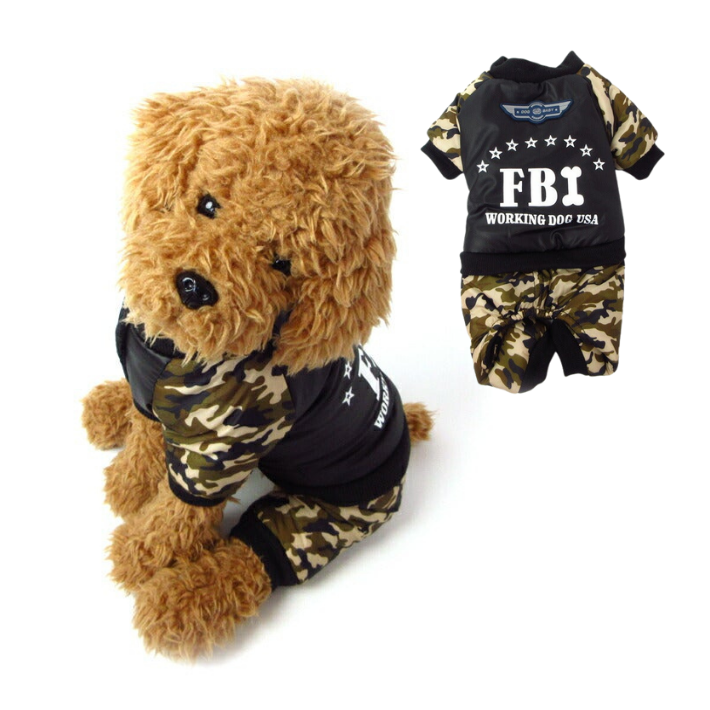 犬 服 犬服 犬の服 Dog Baby ドッグベビー つなぎ カバーオール ロンパース 迷彩 Fbi ドッグウェア トイプードル チワワ サステナブルなecサイト サステナモール