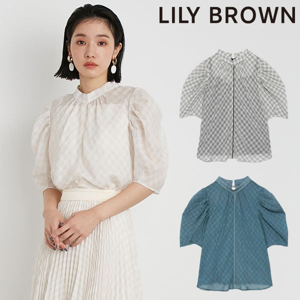 《即納》リリーブラウン LILY BROWN 22春夏 チェック柄シアー