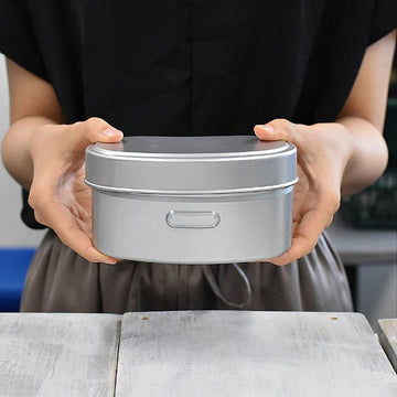 飯ごう型ランチボックス ５００ｍｌ ランチボックス お弁当 国産 日本製 飯盒炊飯風 ネイビー カーキ シルバー ブラック かっこいい メン サステナブルなecサイト サステナモール