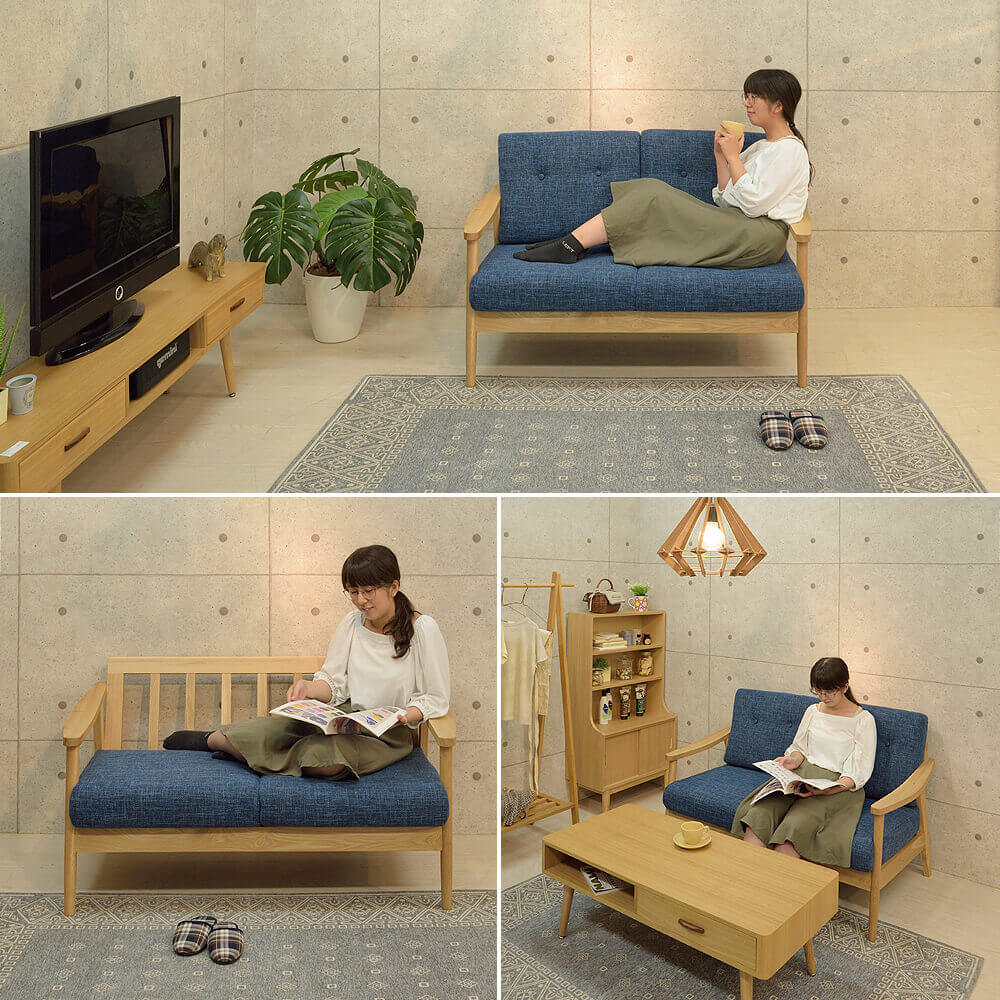 ソファ ソファー Sofa 3Pソファ 丸いクッション1個付 3人掛け