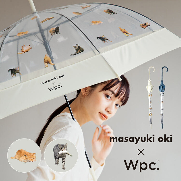 ビニール傘 沖昌之さん Wpc プラスティックアンブレにゃん 長傘 長雨傘 通勤 通学 おしゃれ ブランド レディース 女性 長く使える サステナブルなecサイト サステナモール