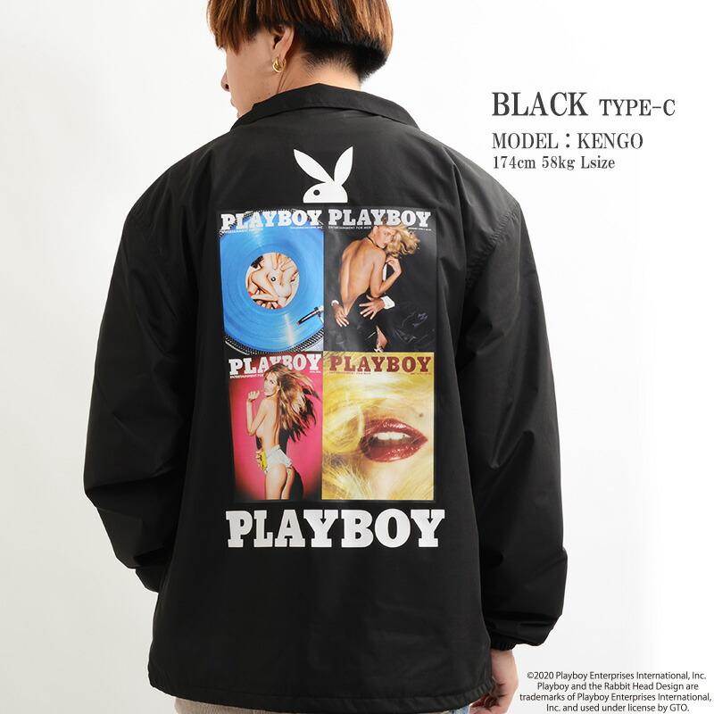 コーチジャケット メンズ プレイボーイ Playboy レディース ジャケット ブルゾン アウター 長袖 ビッグシルエット コーチジャケット サステナブルなecサイト サステナモール