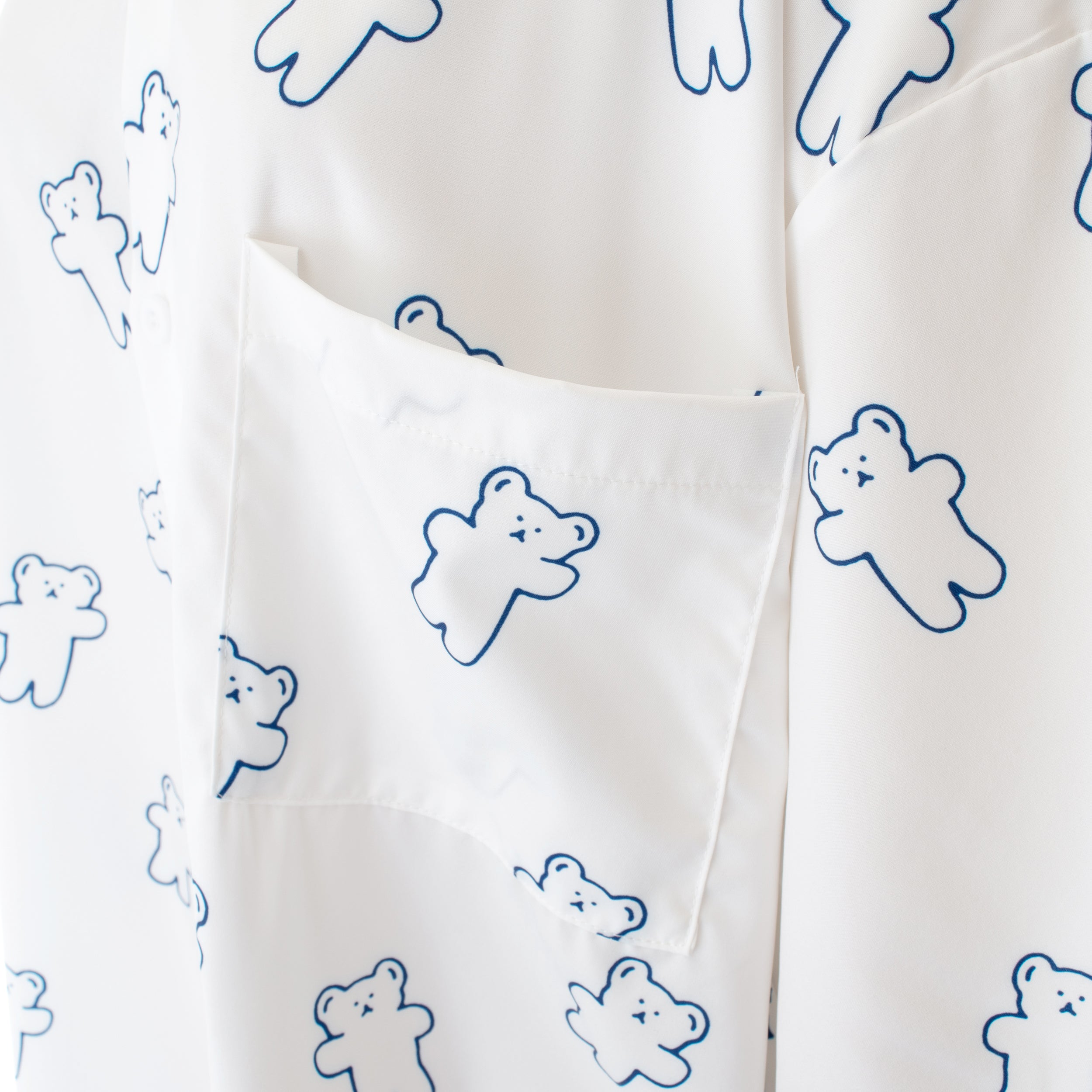 熊柄総柄襟付半袖シャツ 春夏 韓国ファッション – サステナモール