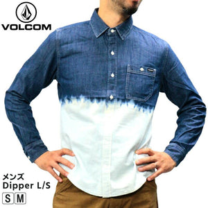 ボルコム メンズ トップス Ajd Volcom Dipper L S ブリーチ加工 デニム シャツ かっこいい おしゃれ 長 サステナモール