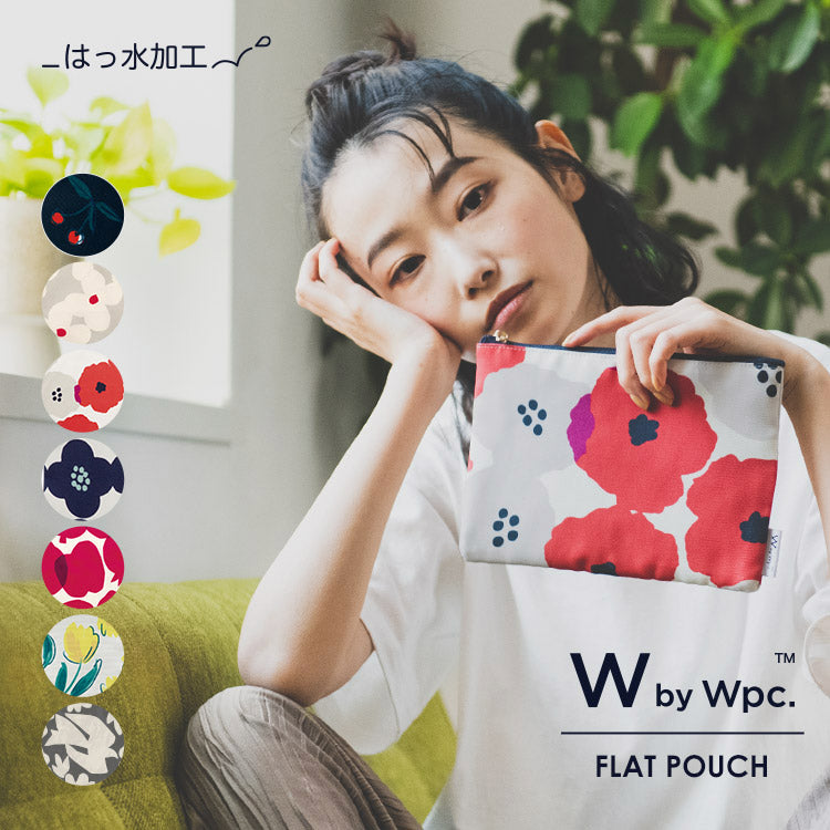 Wpc Patterns レイングッズ フラットポーチ 撥水 レディース 女性 通勤 通学 旅行 ブランド かわいい 可愛い おしゃれ サステナブルなecサイト サステナモール