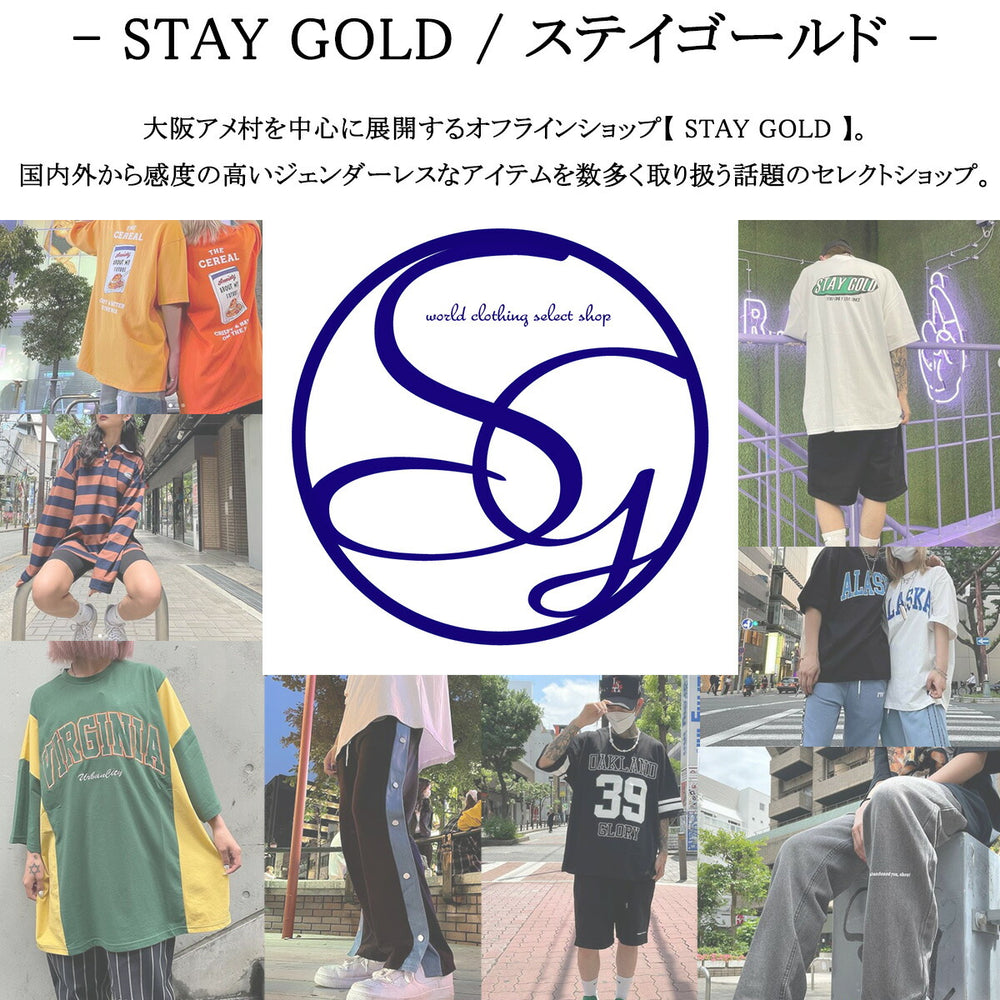 Stay Gold ベースボールシャツ シャツ メンズ ビッグシルエット シャツ レディース オーバーサイズ 大きいサイズ トップス 半 サステナモール