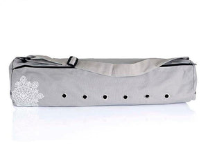 Yoga Goodies Yoga Mat Bag Light Grey Durable Cotton Canvas Yoga Mat Bag with Large Zipper 70cm * 16cm