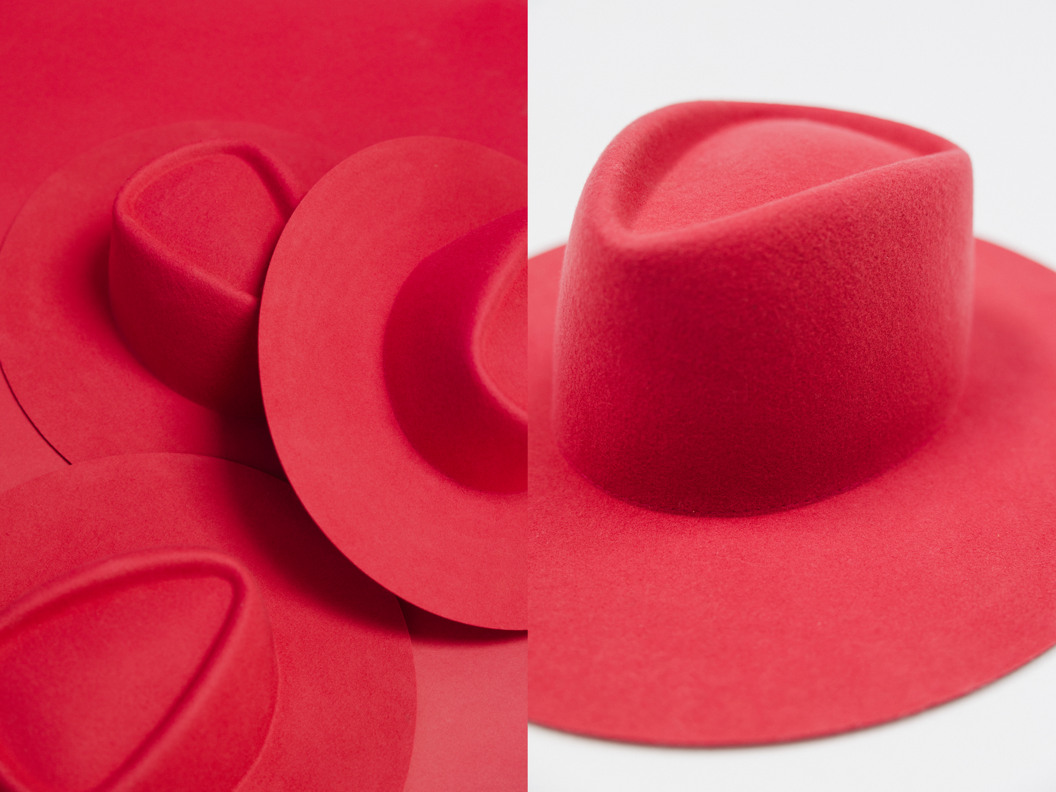 Gigi Pip x revolve collaborative limited edition wide brim felt hat for women in viva magenta