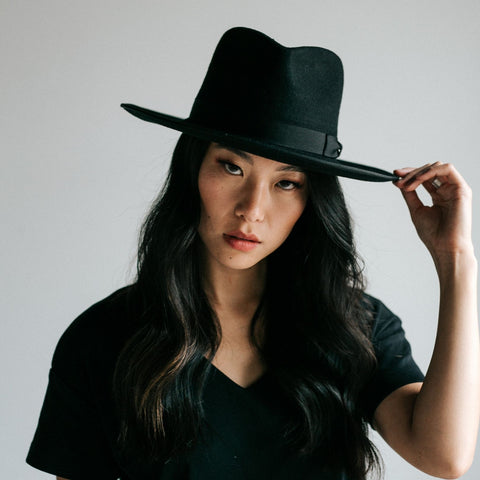 Black Monroe Rancher hat with day outfit