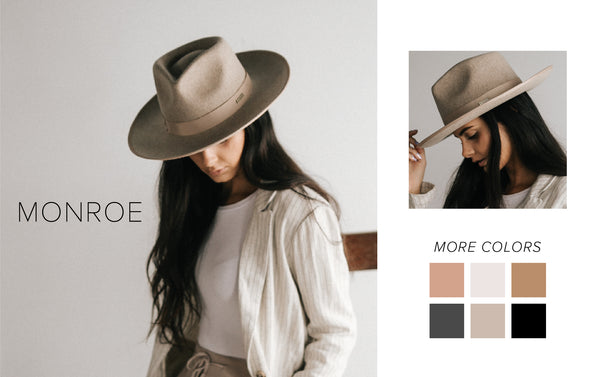 Monroe felt fedora hat