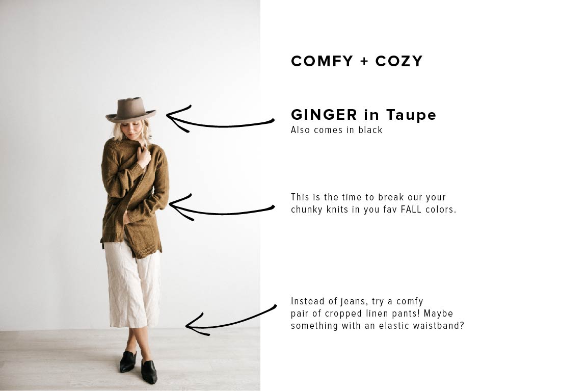 ginger in taupe