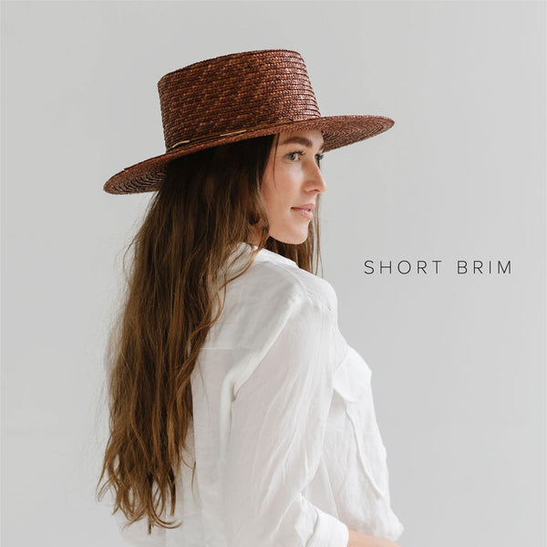 short brim straw hat