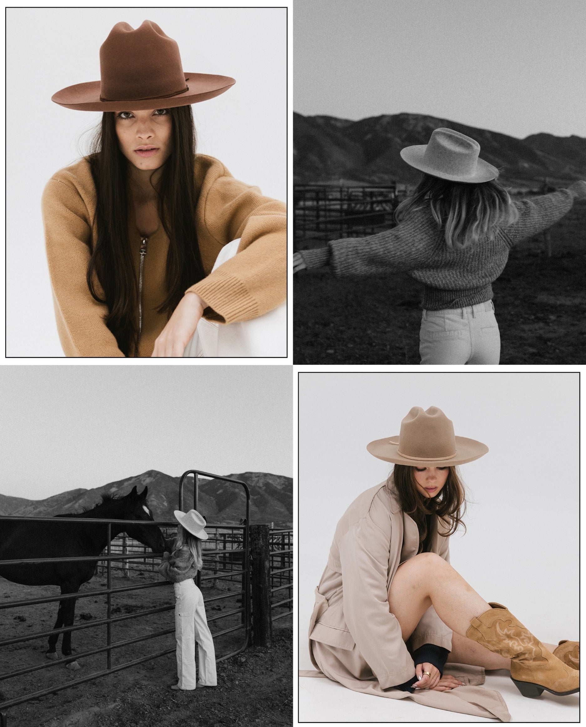 Ezra western cattleman crown australian wool felt hat for women