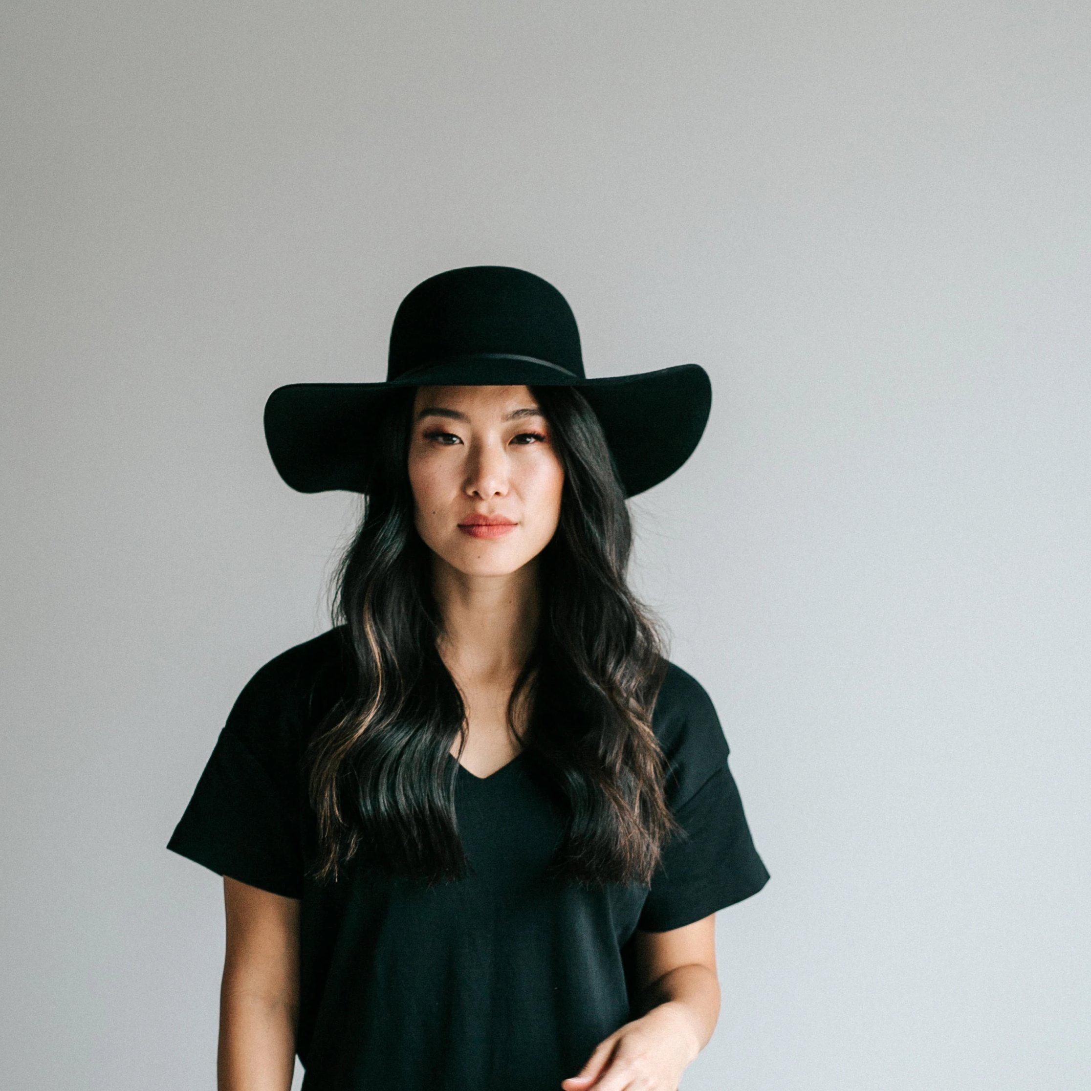 Annabella Floppy Hat - Black