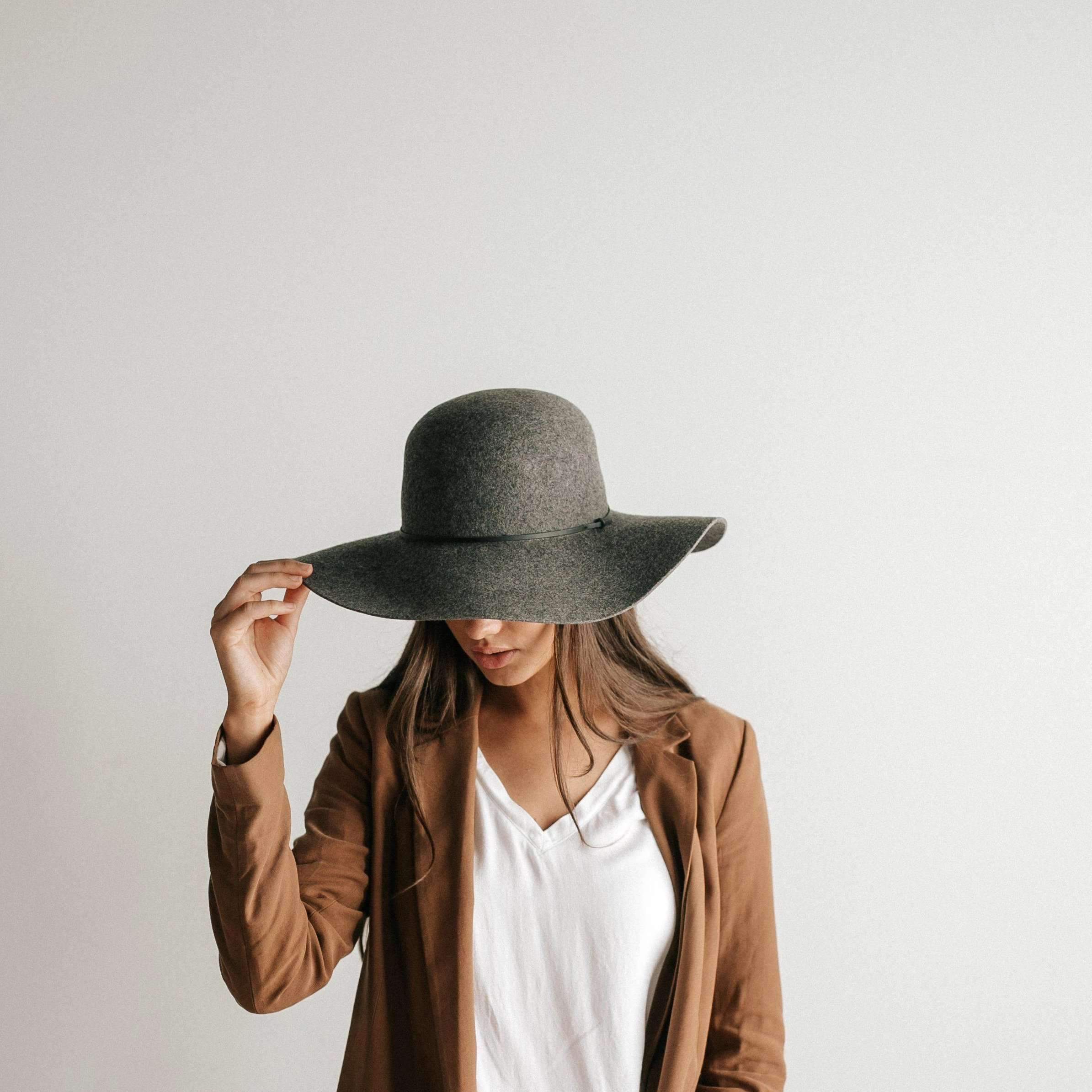 Annabella Floppy Hat - Heather Grey