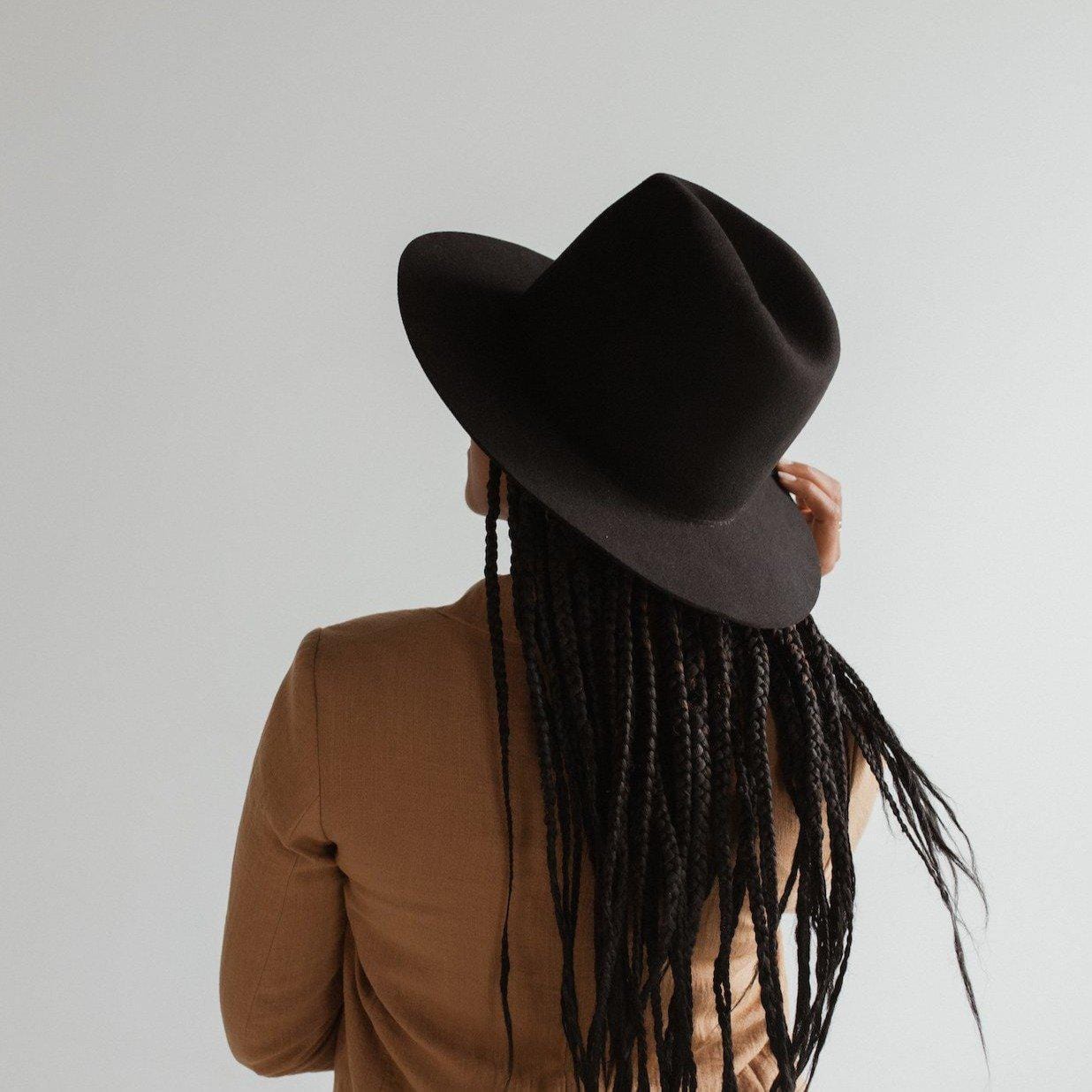 Billie Tall Fedora - Black BLEMISHED