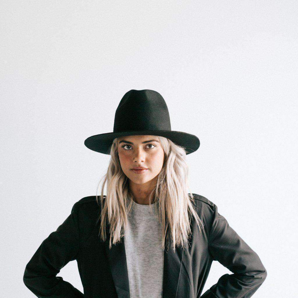 Billie Tall Fedora - Black BLEMISHED