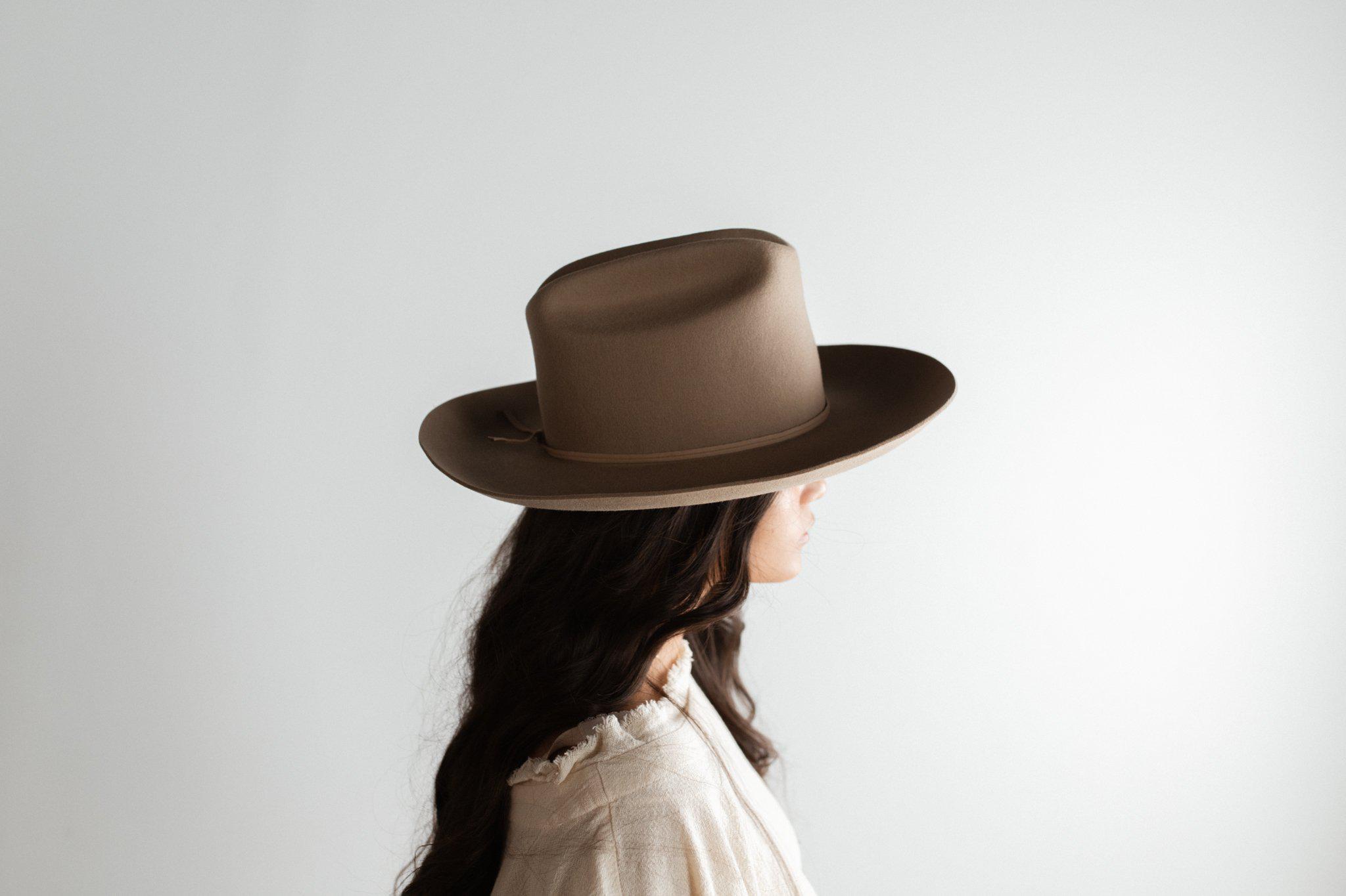 Ezra Western Hat - Tan BLEMISHED