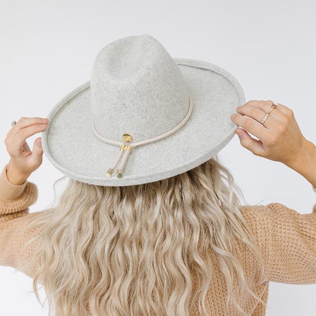 The Cara Loren Pencil Brim Hat - Heather Grey BLEMISHED