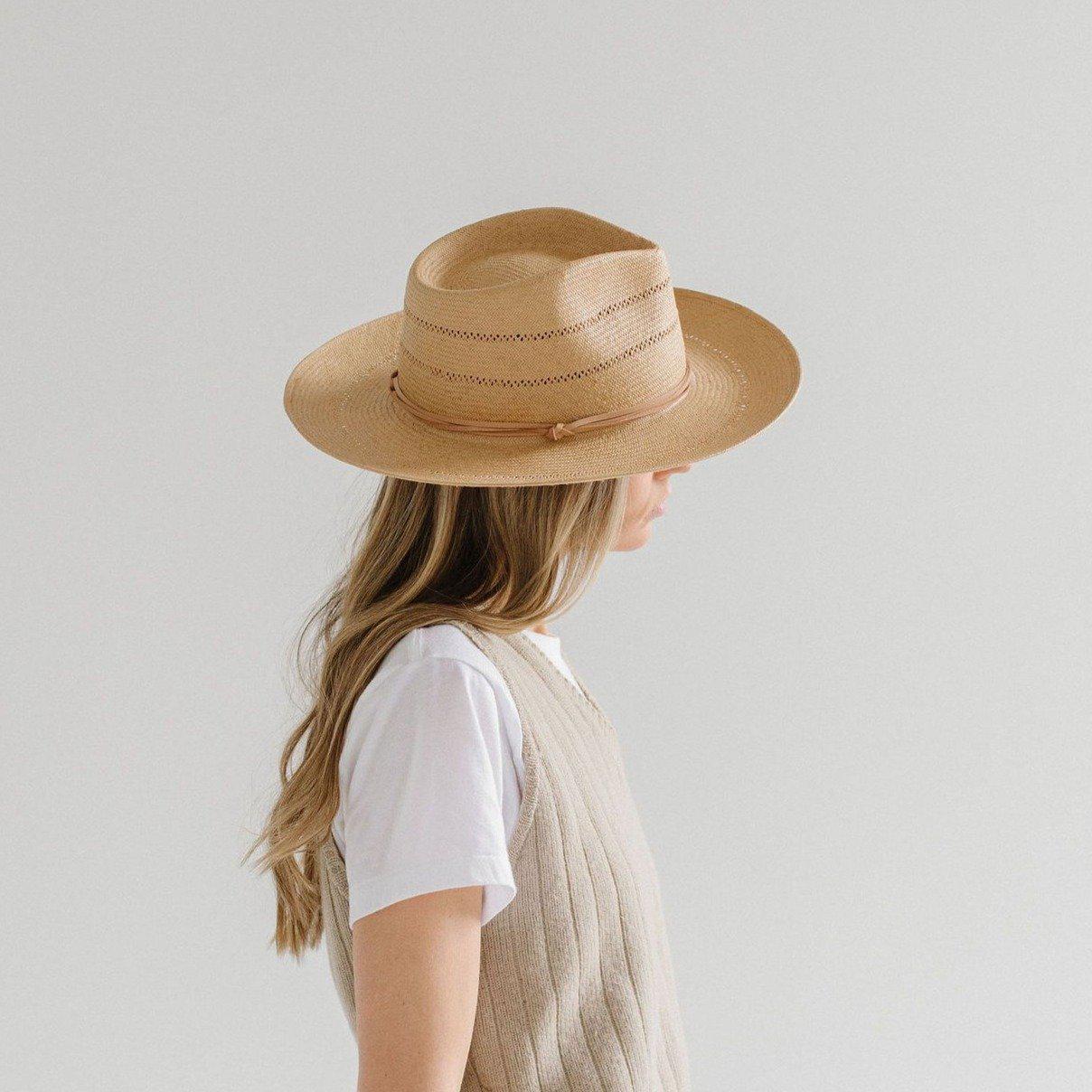 Arlo Honey - Straw Teardrop Fedora BLEMISHED