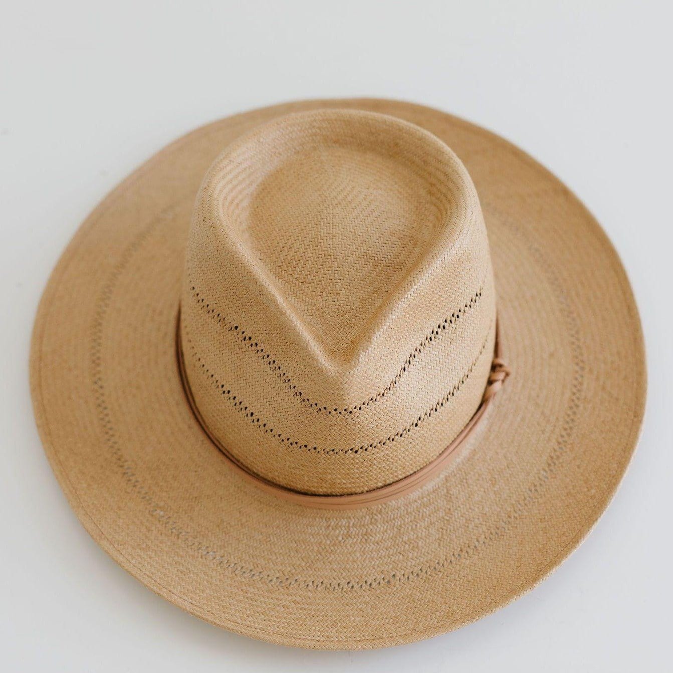 Arlo Honey - Straw Teardrop Fedora BLEMISHED