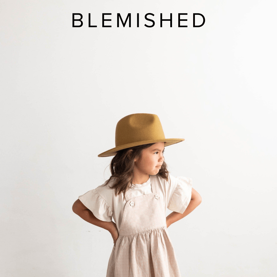 Wes Kids Fedora - Mustard BLEMISHED