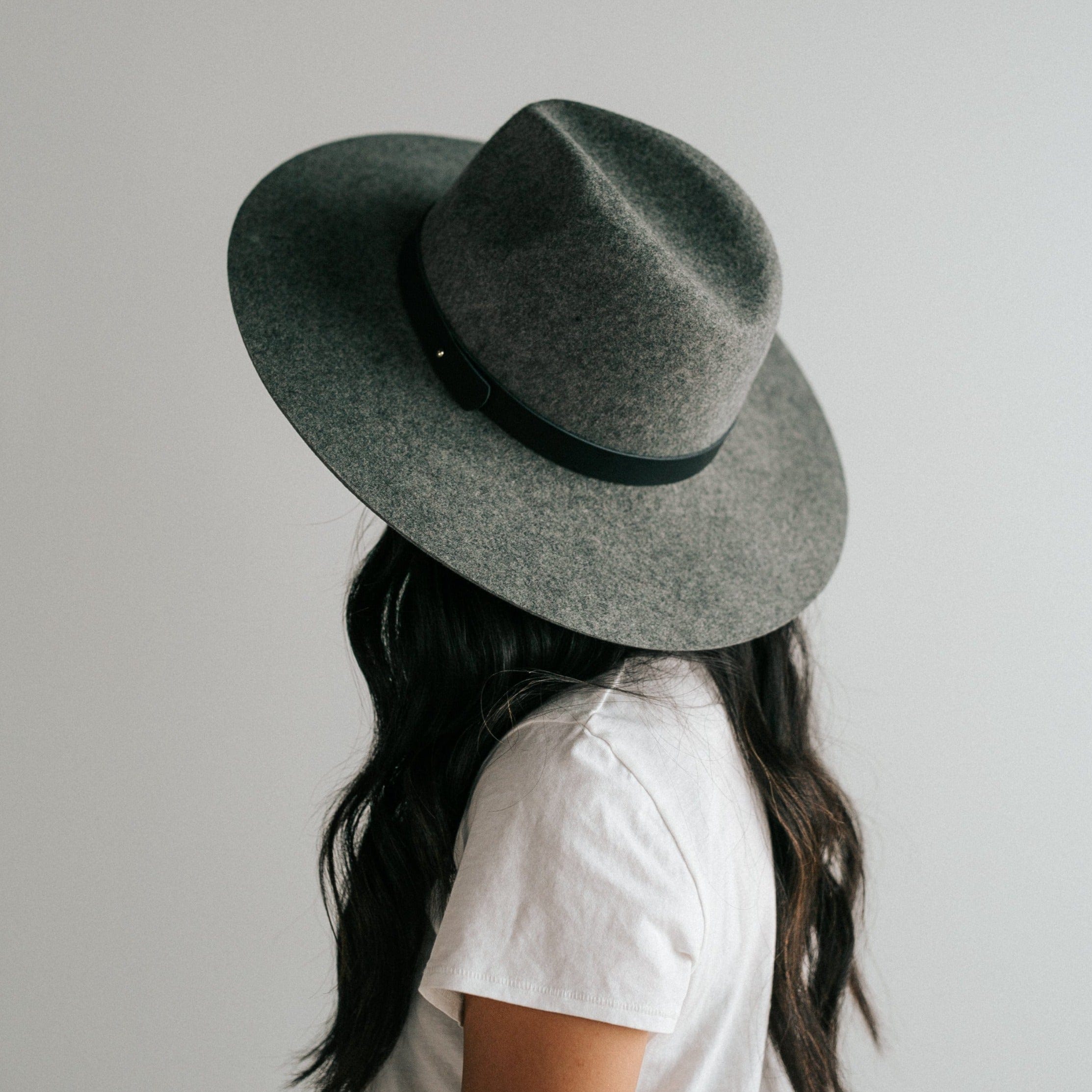 Scottie Wide Brim Fedora - Grey BLEMISHED