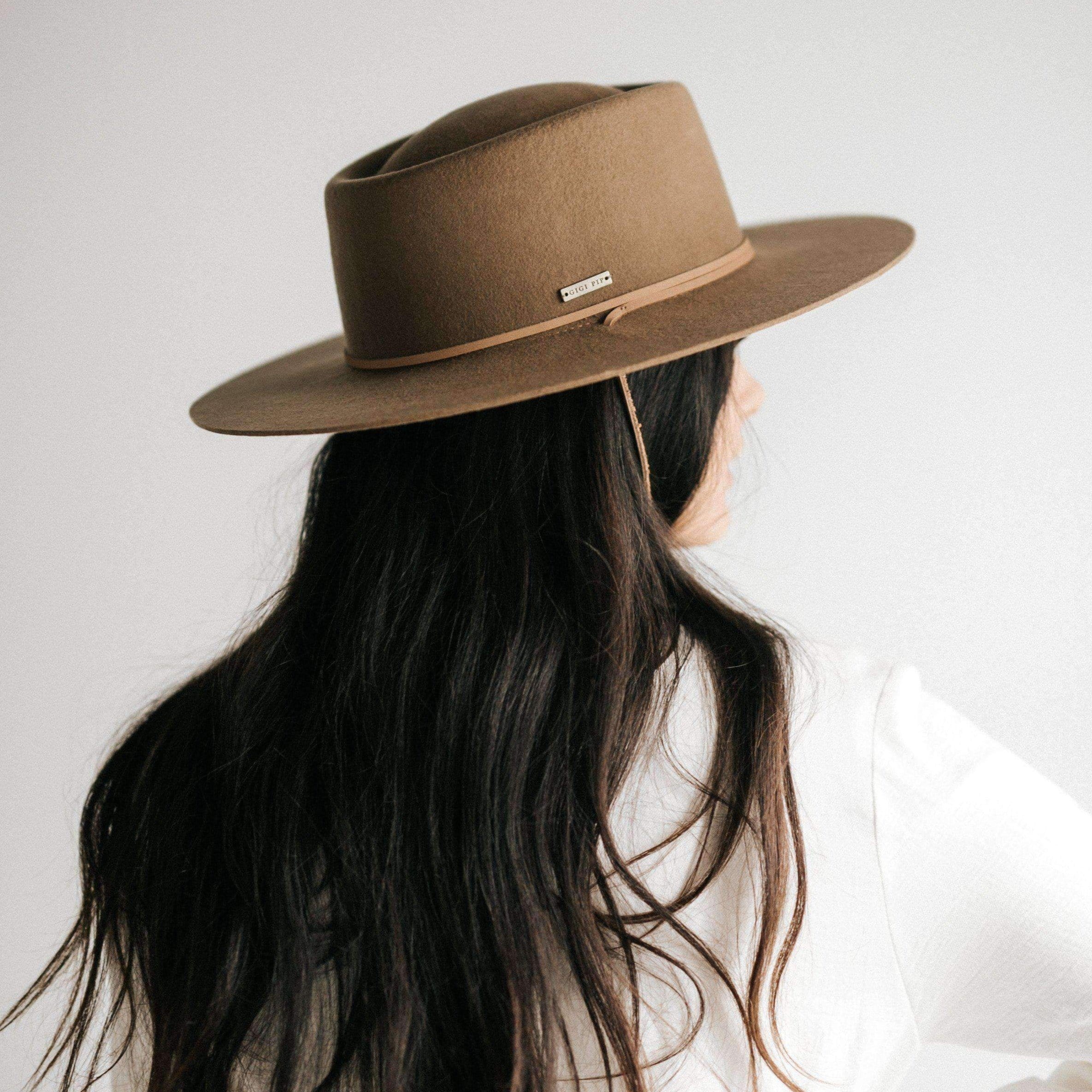 Wren Flat Brim Telescope Hat - Brown - BLEMISHED