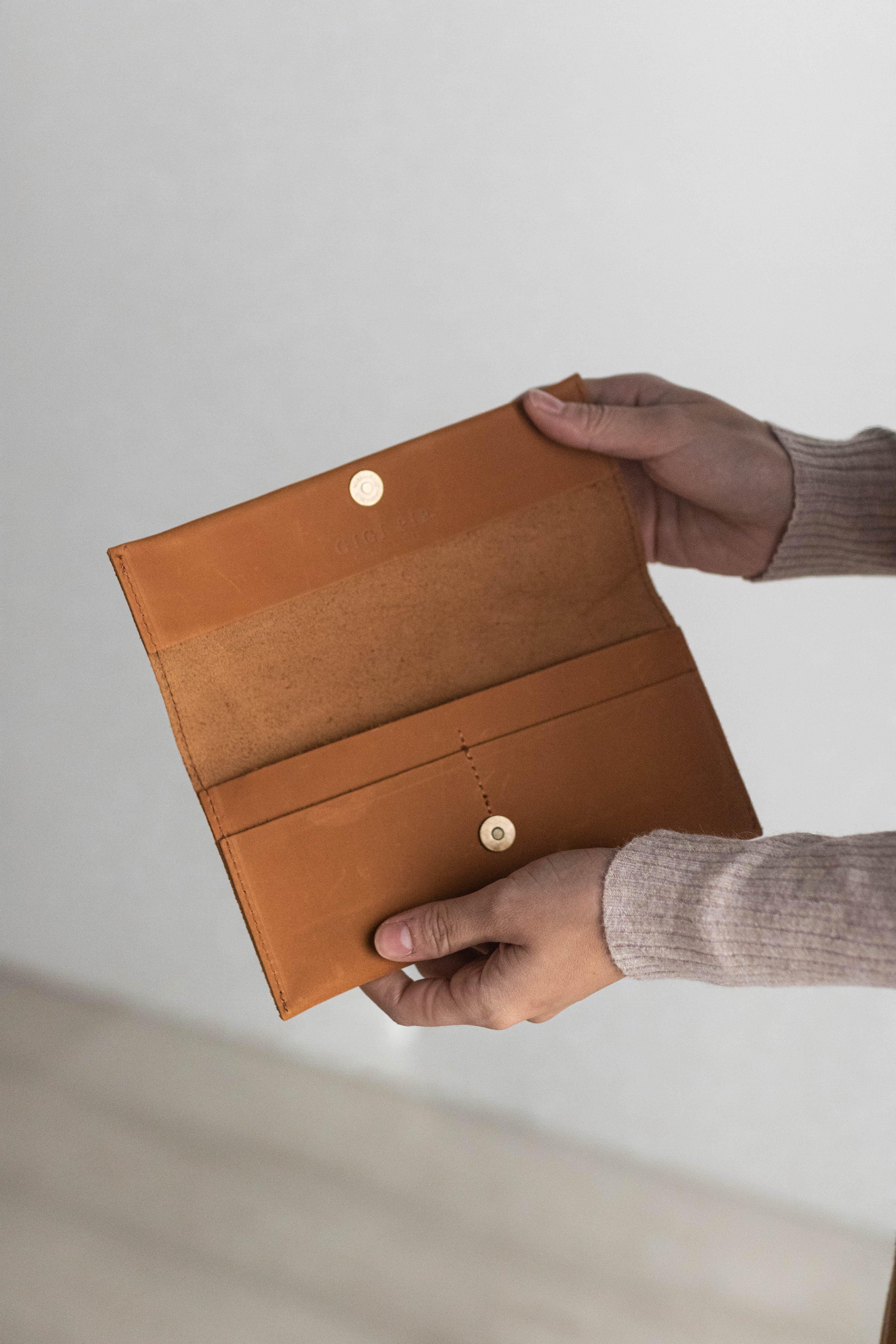 Genuine Leather Wallet - Cognac