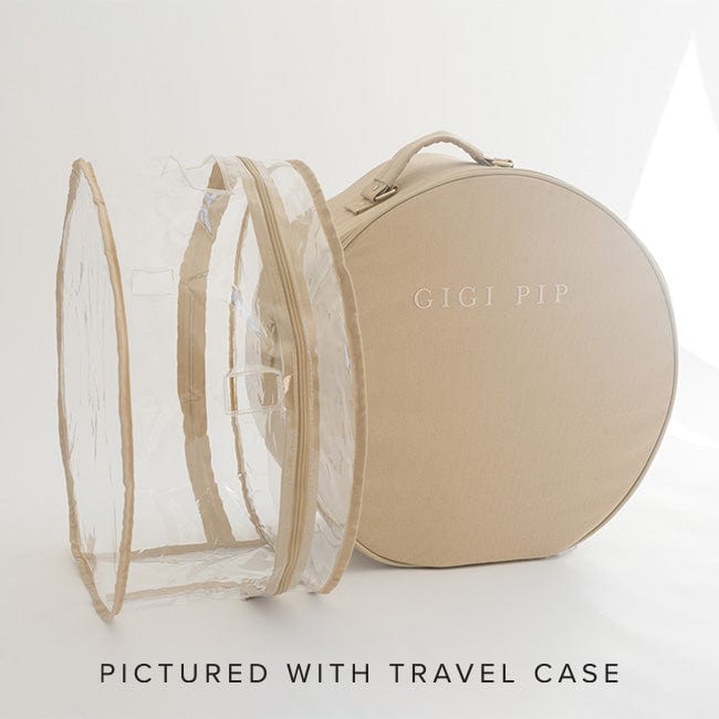 Travel Case Cover - Clear with Tan Binding