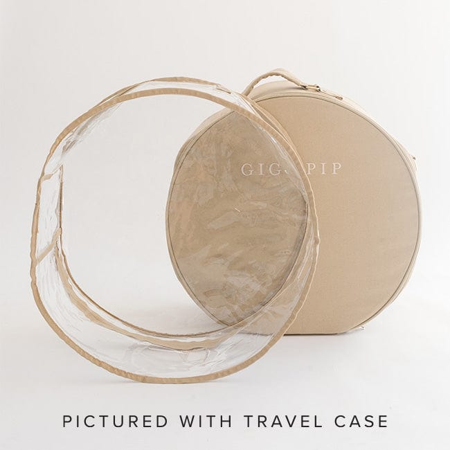 Travel Case Cover - Clear with Tan Binding