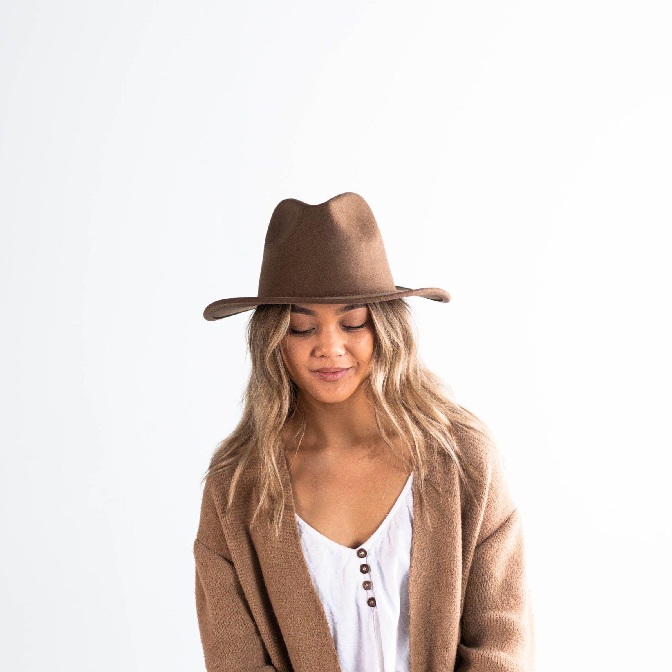 Leo Wavy Fedora - Brown