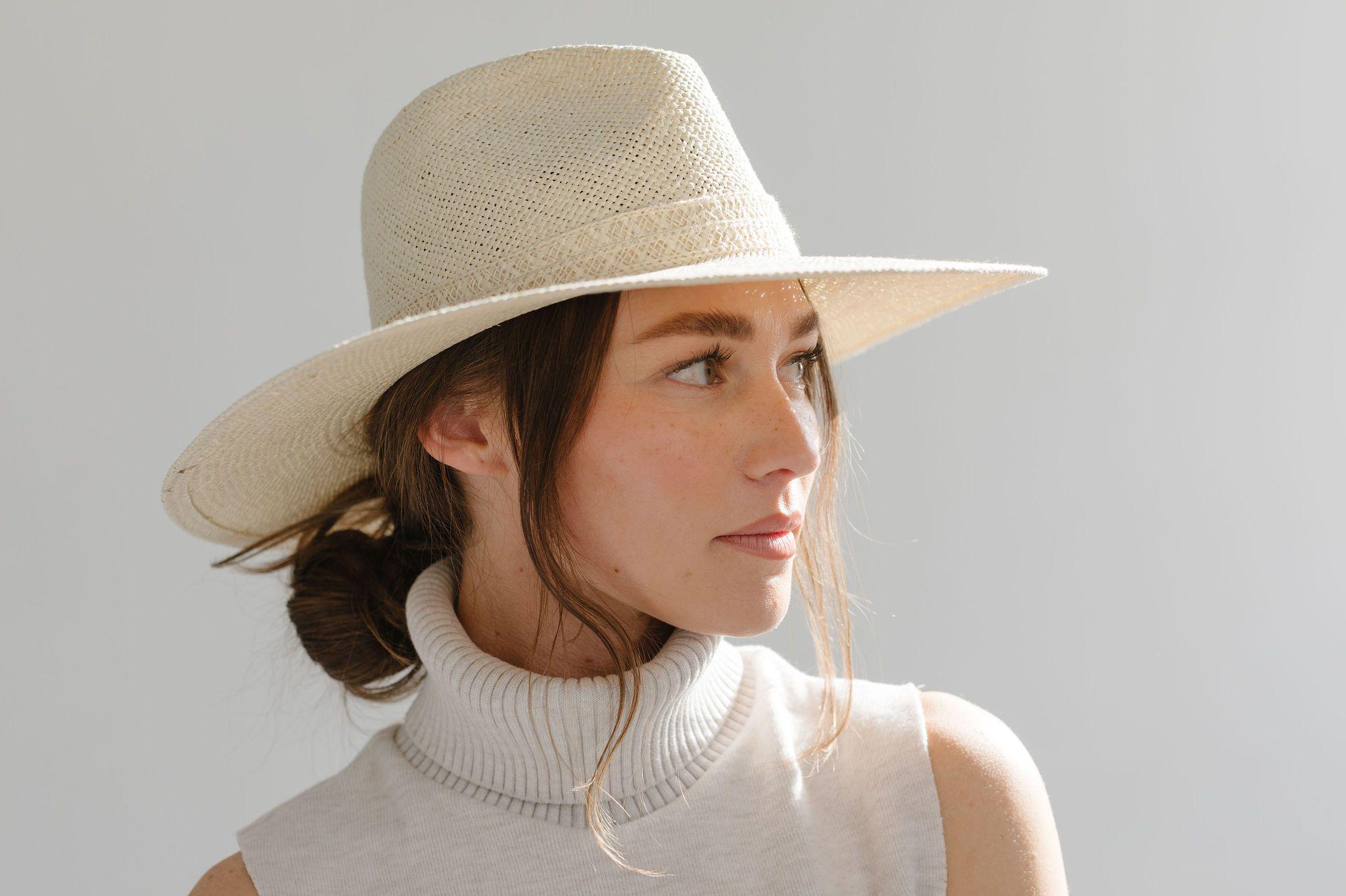 Fiona Straw Fedora - Cream BLEMISHED