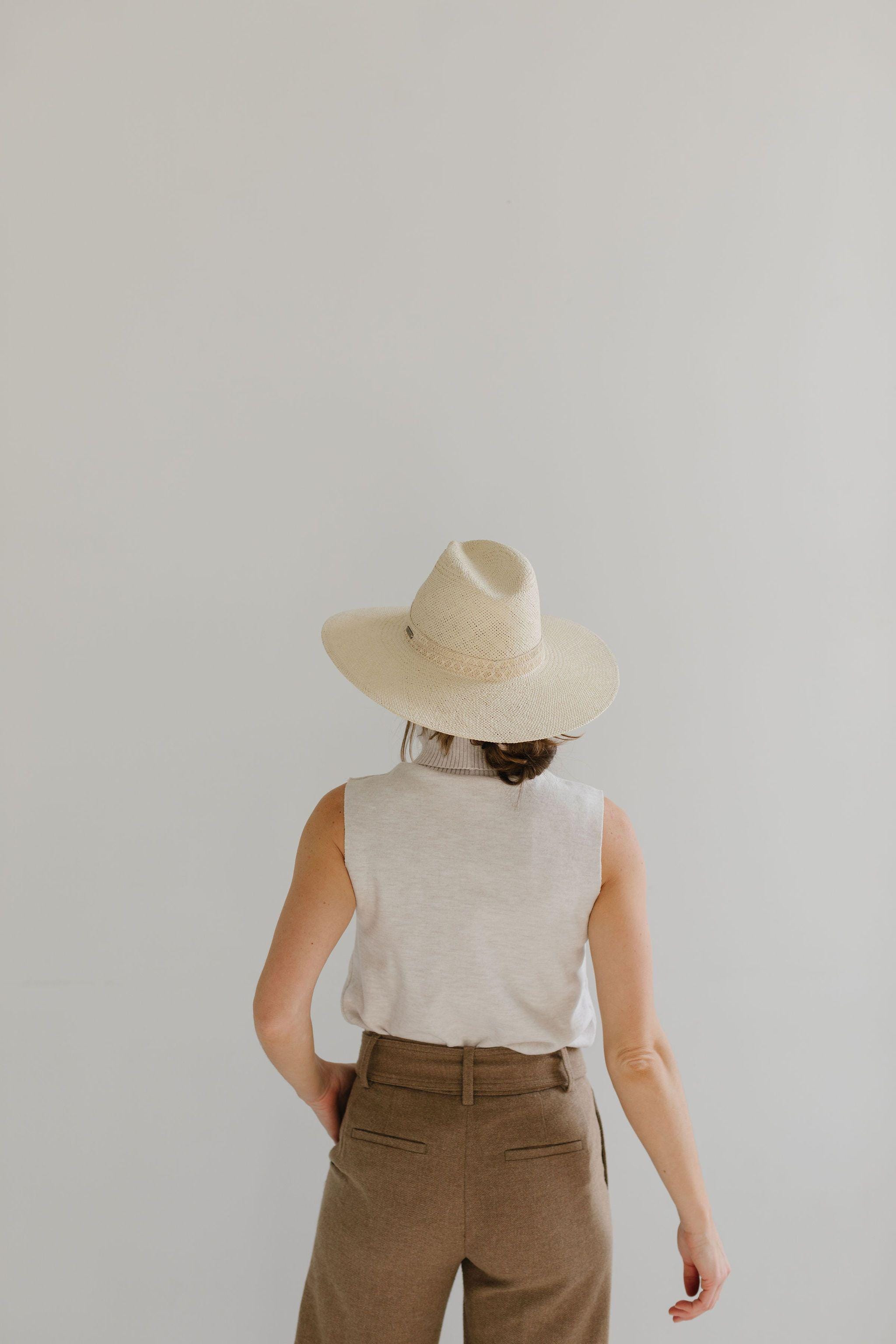 Fiona Straw Fedora - Cream BLEMISHED