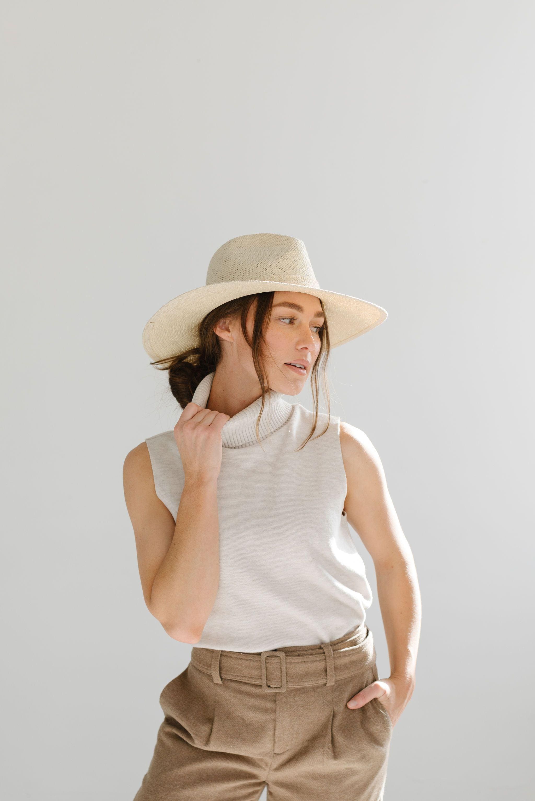 Fiona Straw Fedora - Cream BLEMISHED