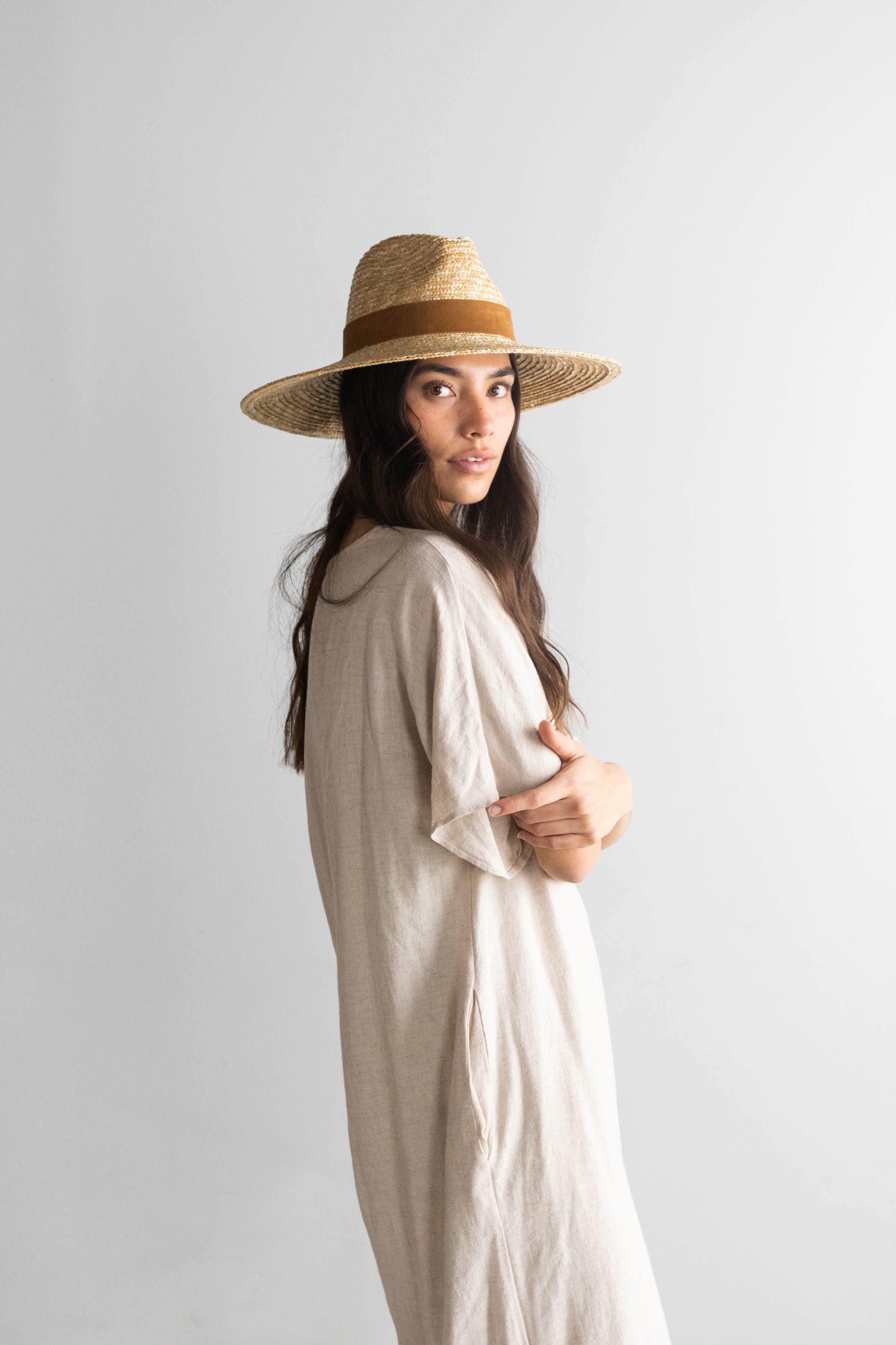 Isla Straw Fedora - Natural BLEMISHED