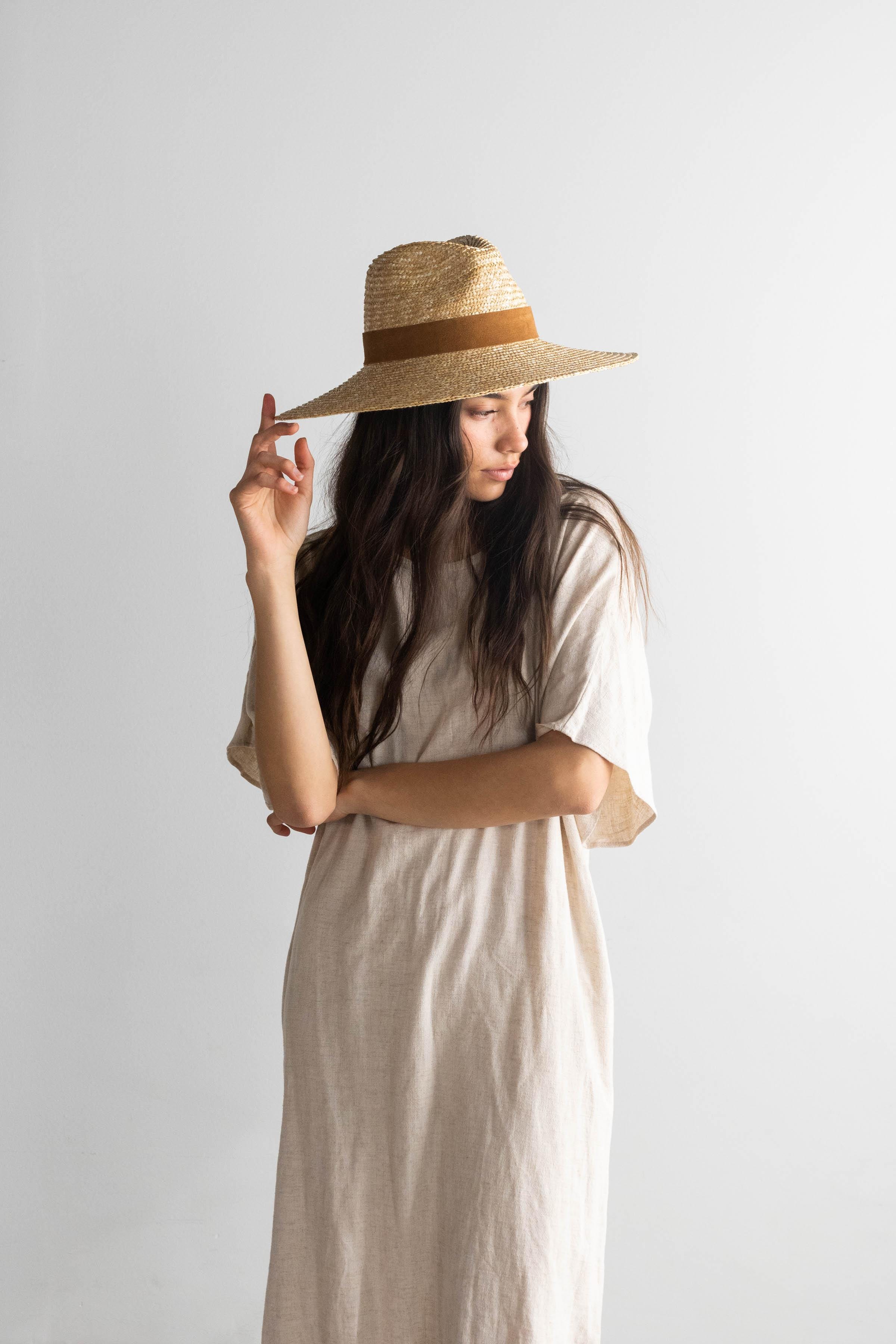 Isla Straw Fedora - Natural BLEMISHED