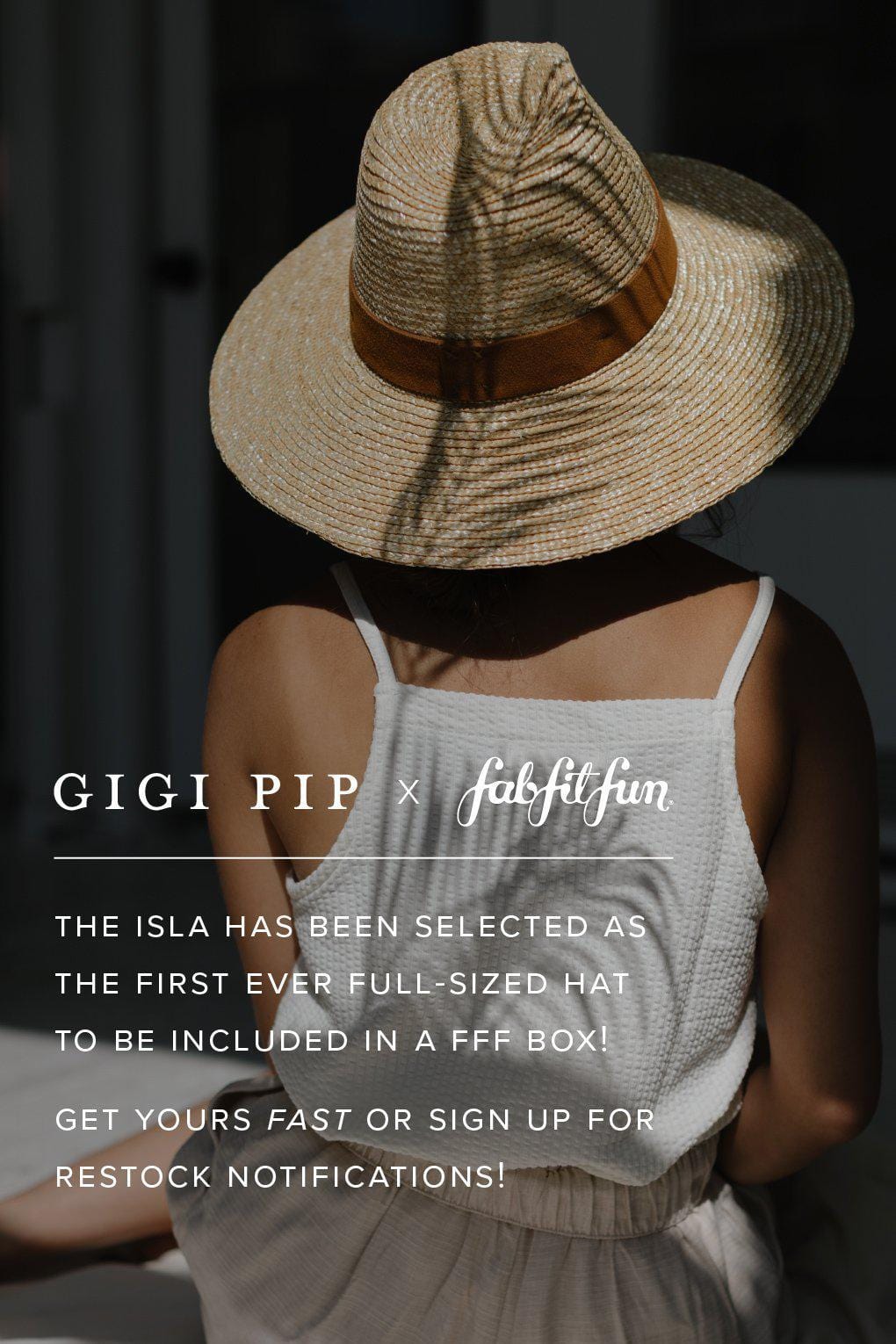 Isla Straw Fedora - Natural BLEMISHED