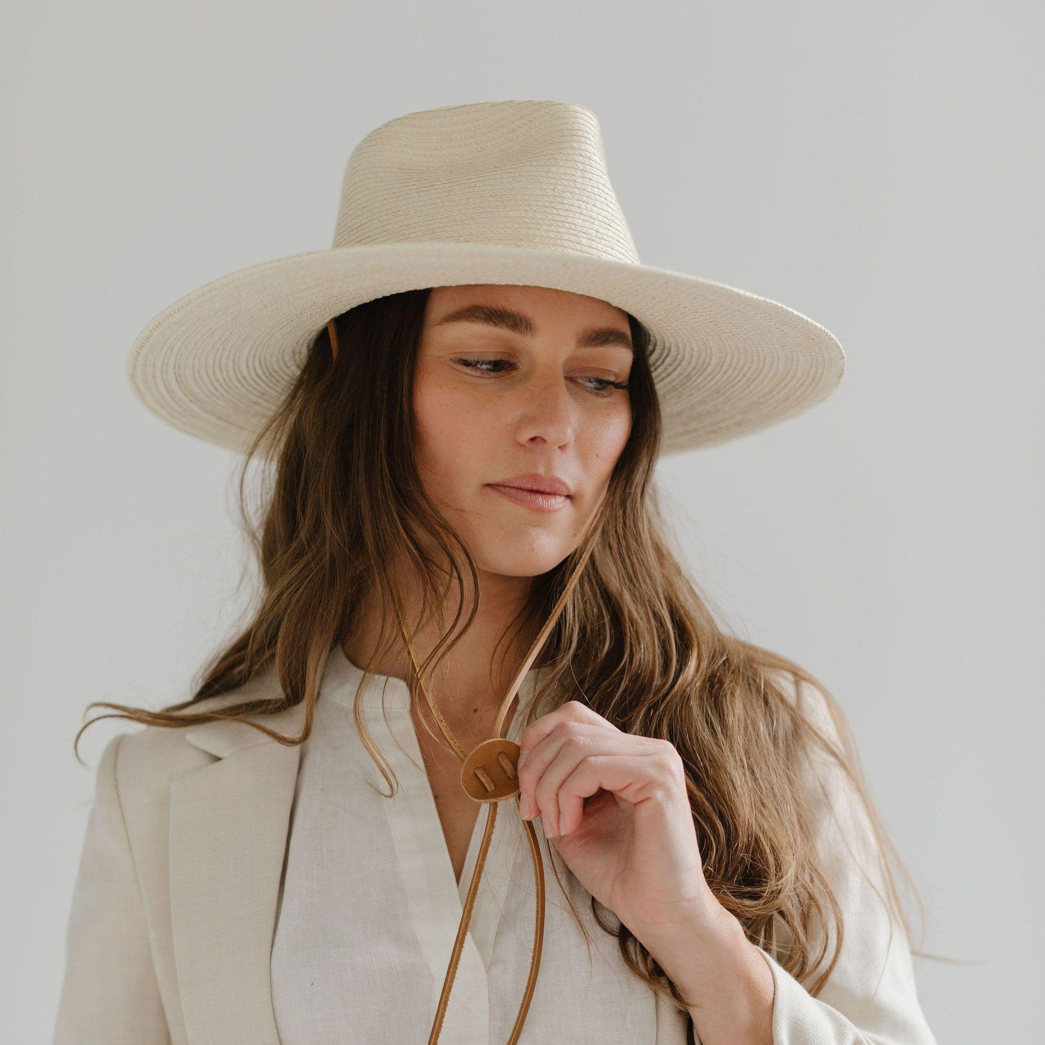 River Guatemalan Palm Hat  - Ivory BLEMISHED