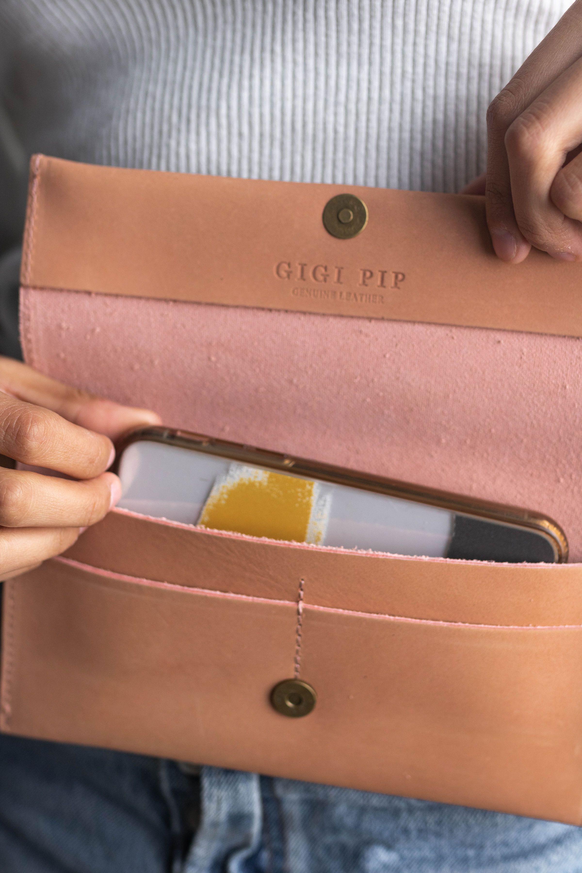 Genuine Leather Wallet - Blush