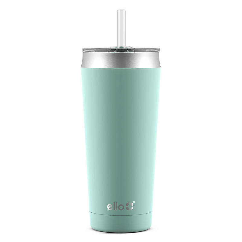 ASOBU Ocean Insulated 27oz Stainless Steel Tumbler with Silicone Straw and  Bonus On-the-Go Lid for Hot and Cold Drinks Mint