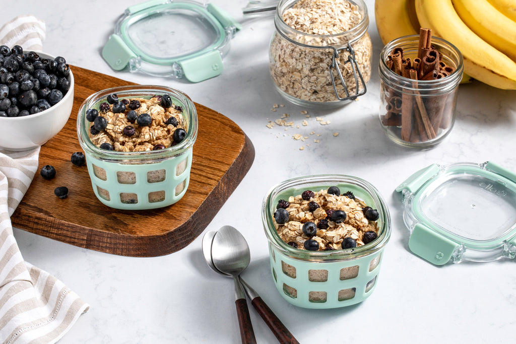 Ello Single Serve Blueberry Banana Baked Oats Recipe