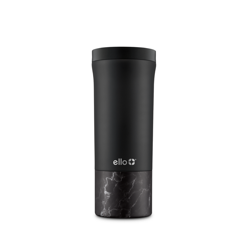 Ello Magnet 18oz Vacuum Insulated Stainless Steel Travel Mug with Side  Handle and Leak-Proof Slider Lid and Built-in Coaster, Keeps Hot for 5  Hours