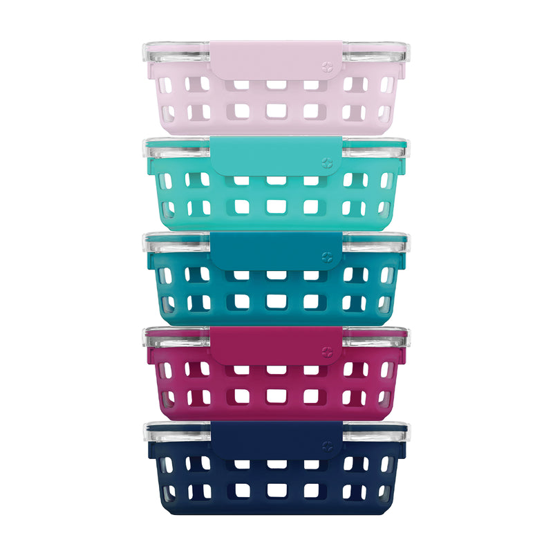 Ello Duraglass™ Multi Pack Meal Prep Containers, Set of 5
