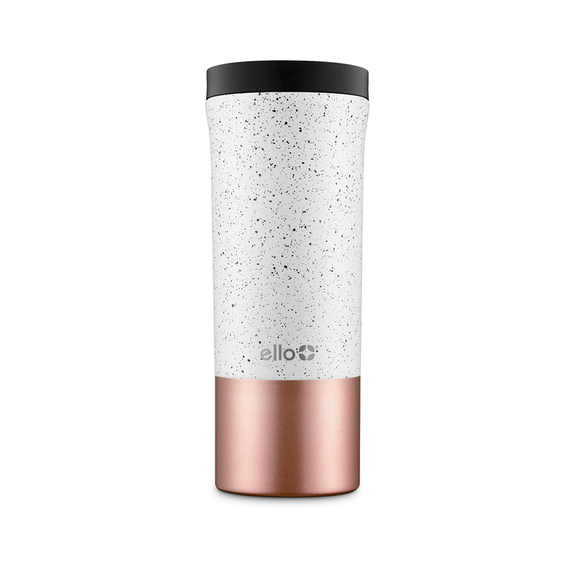 Grey Goldstone Travel Mug with Silicone Lid and optional sleeve by  BlueRoomPottery